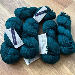 5 skeins Malabrigo Rios Yarn - Colorway 412 Teal Feather